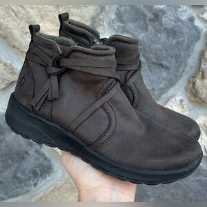Bzees Gusto Ankle Boots Booties Sz 6.5 Brown Boho Everyday Comfort Shoe Washable